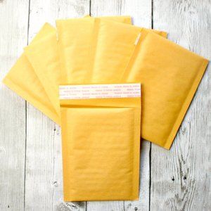 50 Kraft bubble mailers envelopes adhesive strip